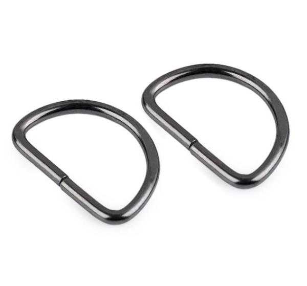 Halbring Nickel Schwarz - 25 mm